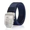 Men Casual Nylon Alloy Smooth Buckle Waistband Outdoor Sport Army Tactical Belt