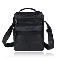 Men Cattle Leather Casual Handbag Business Shoulder Messenger Crossbody Bag