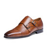 Men Classic Double Monk Strap Cap Toe Stylish Business Casual Dress Shoes