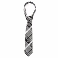 Men Classic Geometric Black White Woven Silk Tie Wedding Party Business Necktie