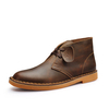 Men Classic Retro High Top Lace Up Leather Desert Work Boots