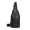 Men Cow Leather Crossbody Bag Genuine Leather Crocodile Waist Bag