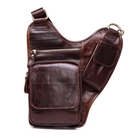Men Cow Leather Waist Bag Genuine Leather Crossbody Bag