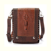 Men Crocodile Grain Rivet Business Casual Crossbody Bags Casaul Vintage Shoulder Bags