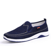 Men Denim Breathable Elastic Panels Slip On Flat Casual Shoes
