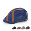Men Denim Washing Beret Cap Line Casual Outdoor Sun Visor Peaked Hat