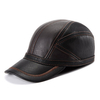 Men Earflaps Baseball Cap Leather Warmer Earmuffs Outdoor Casual Hats