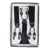 Men Elastic Suspenders Adjustable Black Wide 35mm Braces Clips-on Y-Shape
