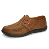 Men Fabric Woven Style Breathable Flat Lace Up Casual Shoes