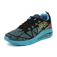 Men Flyknit Fabric Sport Casual Running Shoes Breathable Lace Up Sneakers
