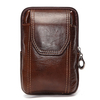 Men Geniune Leather Vintage 5.5 inch Waist Phone Bag For iphone Samsung Sony Xiaomi Huawei