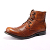 Men Genuine Leathe Retro Cap-toe Punk Work Boots