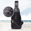 Men Genuine Leather Crossbody Bag Capacity Leisure Shoulder Bag