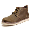 Men Genuine Leather Retro British Style High Top Casual Desert Work Boots