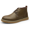 Men Genuine Leather Retro British Style Lace Up Ankle Desert Boots