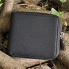 Men Genuine Leather Vintage Business Casual Short Zipper Wallet Cash Coins Cards Purse