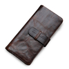 Men Genuine Leather Vintage Business Long Wallet Casual Cards Coins Bags