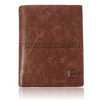 Men Genuine Leather Vintage Short Wallet Retro Casual Cash Cards Coins Purse