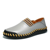 Men Hand Stitching Elastic Panels British Style Flat Soft Casual Loafers