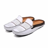 Men Hollow Out Breathable Slip On Open Heel Casual Flat Shoes