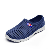 Men Hollow Out Soft Breathable Sandals Flat Slip On Water Garden Shoes