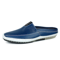 Men Hollow Out Stitching Soft Lazy Shoes Breathable Cool BackLess Loafers