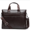 Men Large Business PU Leather Shoulder Bag Handbag