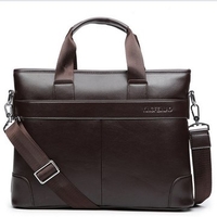 Men Large Business PU Leather Shoulder Bag Handbag
