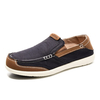 Men Leather Color Match Soft Comfortable Casual Slip On Flat Loafers