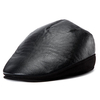 Men Leather Earflap Earmuff Beret Hat Flat Velvet Linen Cowboy Cabbie Hat
