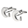 Men Letter Pattern Cufflinks Stainless Steel Silver Cufflinks Gift Shirt Suit Wedding Accessories