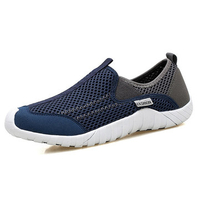 Men Lycra Mesh Fabric Breathable Running Shoes Non-slip Casual Sneakers