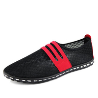 Men Mesh Fabric Breathable Lifestyle Slip On Light Casual Shoes