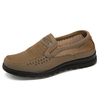 Men Mesh Fabric Splicing Breathable Light Flat Slip On Casual Shoes