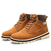 Men Metal Buckle British High Top Warm Fur Lining Lace Up Ankle Casual Boots