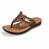 Men Metal Clip Toe Slip On Beach Flip Flops Slippers
