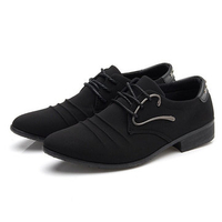 Men Metal Decoration British Style Pointed Toe Casual Formal Shoes