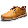 Men Metal Eyelets Big Head Pure Color Lace Up Casual Oxford Shoes