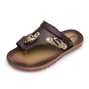 Men Metal Ornament Flat Beach Sandals Comfortable Flip Flops Sandals