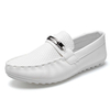 Men Metal Plaid Check Slip On Driving Breathable Loafers