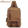 Men Multifunctional Canvas Outdoor Shoulder Bag Casual Crossbody Bag Retro Leisure Chest Bag
