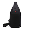 Men Nylon Black Crossbody Bag Chest Pack Shoulder Bag
