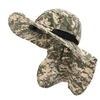 Men Nylon Camo Mesh Fishing Hunting Boonie Hat Outdoor Neck Cover Sun Flap Bush Cap