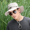 Men Outdoor Breathable Visor Bucket Hats Fisherman Climbing Embroidery Sunshade Cap