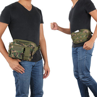 Men Outdoor Leisure Camouflage Nylon Waist Bag Crossbody Bag