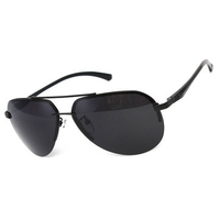 Men Polarized Sunglasses Driving Outdoor Sports Black Frames Black Lens Eyewear