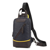 Men Pu Chest Bag Vertical Casual Crossbody Bag Shoulder Bag for Ipad