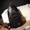Men PU Crossbody Bag Capacity Leisure Shoulder Bag