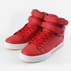 Men Pu High Top Double Buckle Lace Up Hook Loop Flat Casual Shoes
