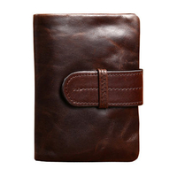 Men PU Leather Casual Vintage Short Wallet